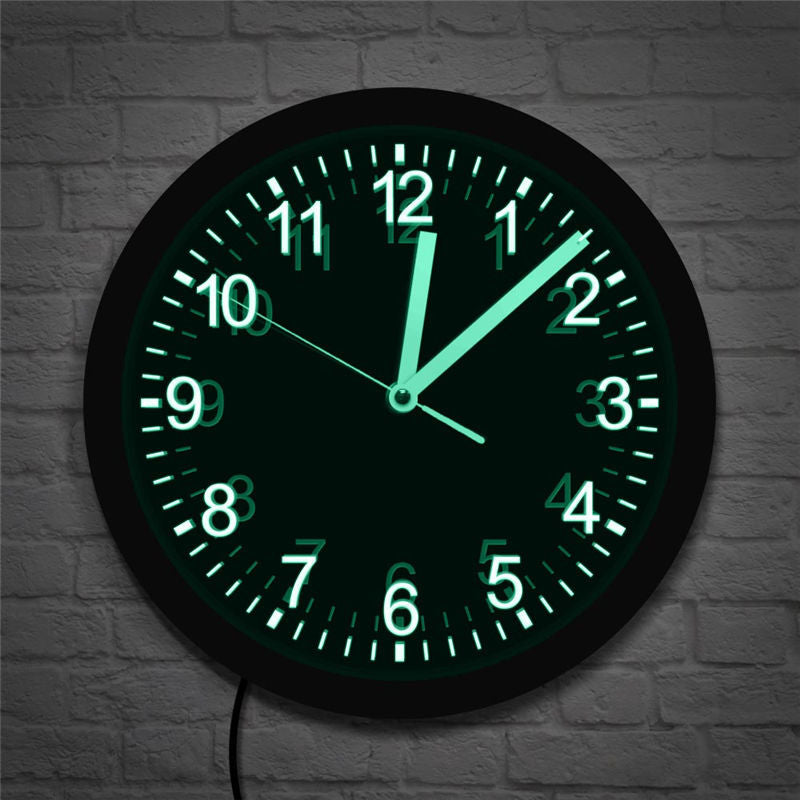 LED Luminous Wall Clock Luminous Acrylic Clock