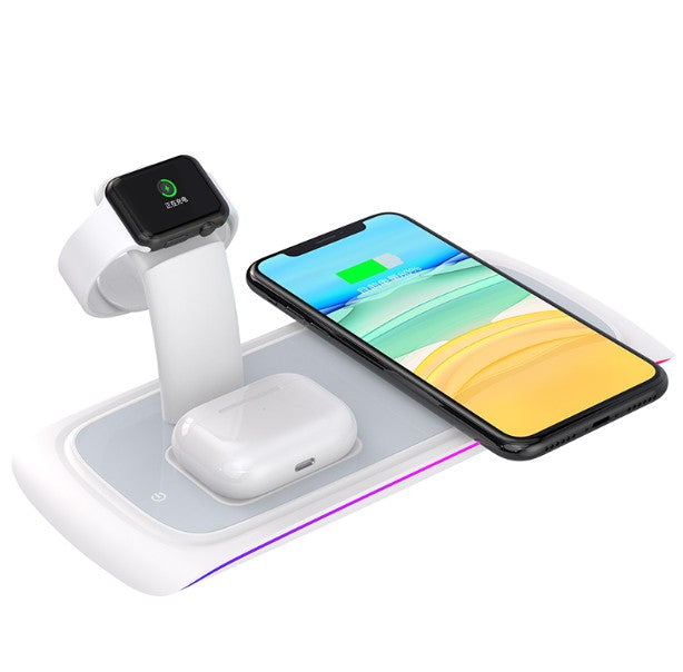 Three in one wireless charger suitable for Apple Watch, headphones, mobile phones, 15W wireless fast charging