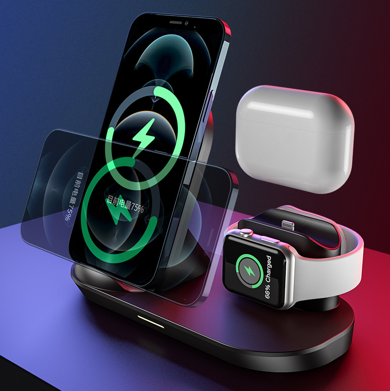 Wireless Charger 3 in1 Multifunctional Vertical Fit Apple Watch Earphones Wireless Fast Charging